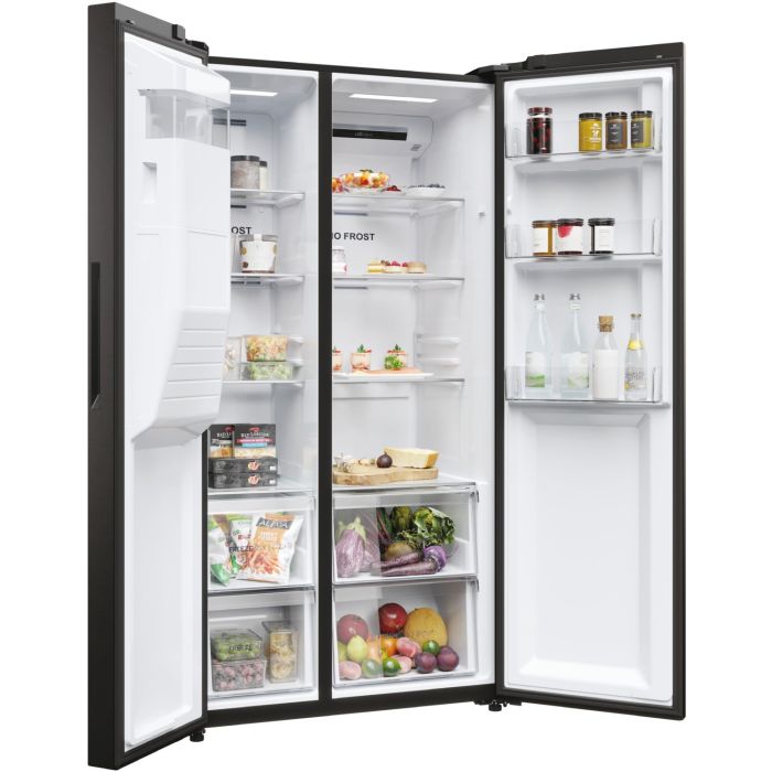 Haier Side-by-Side 90 SERIE 5 HSR5918DIPB Schwarz - Interner Wassertank