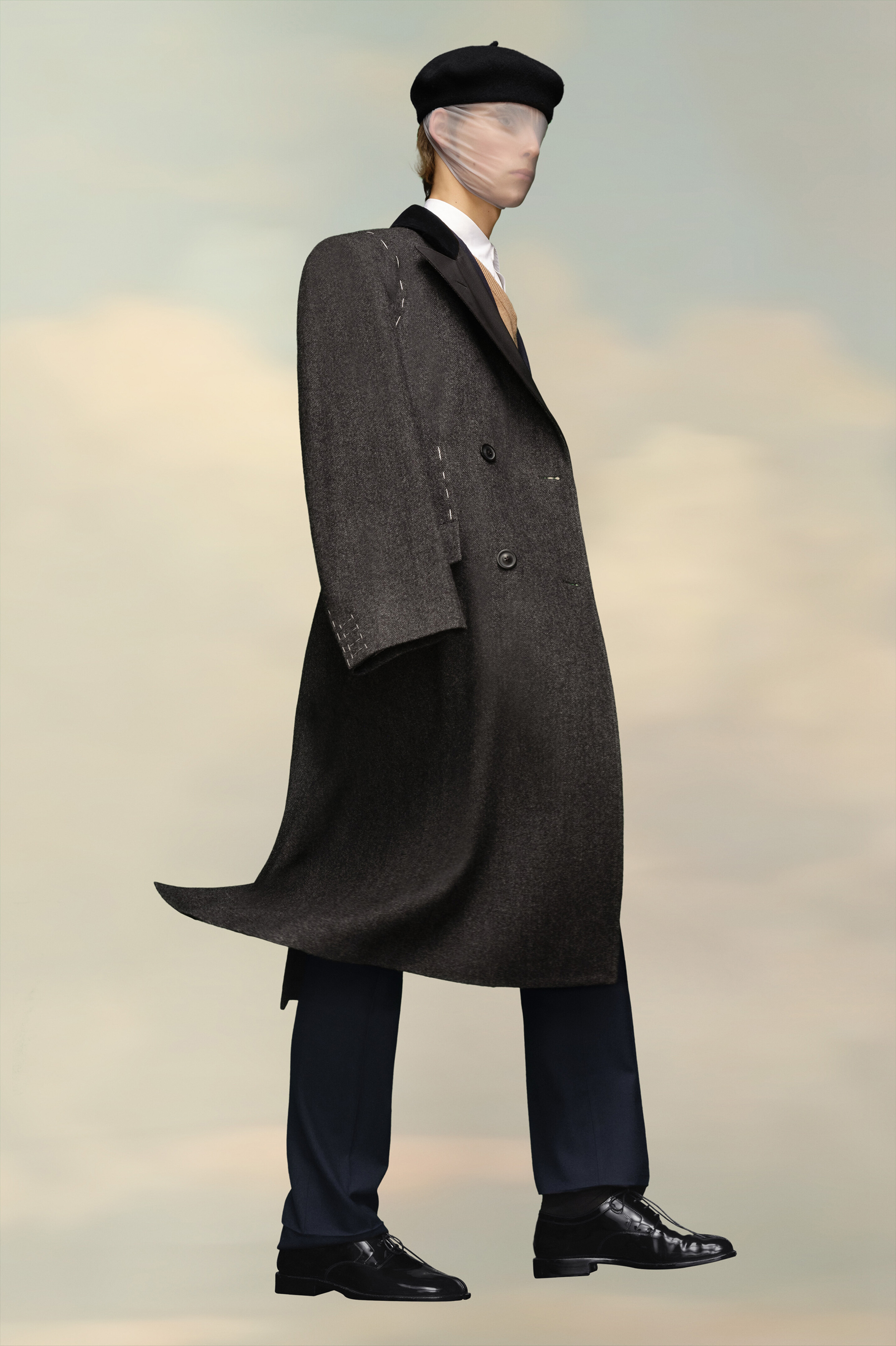 Manteau à boutonnage croisé