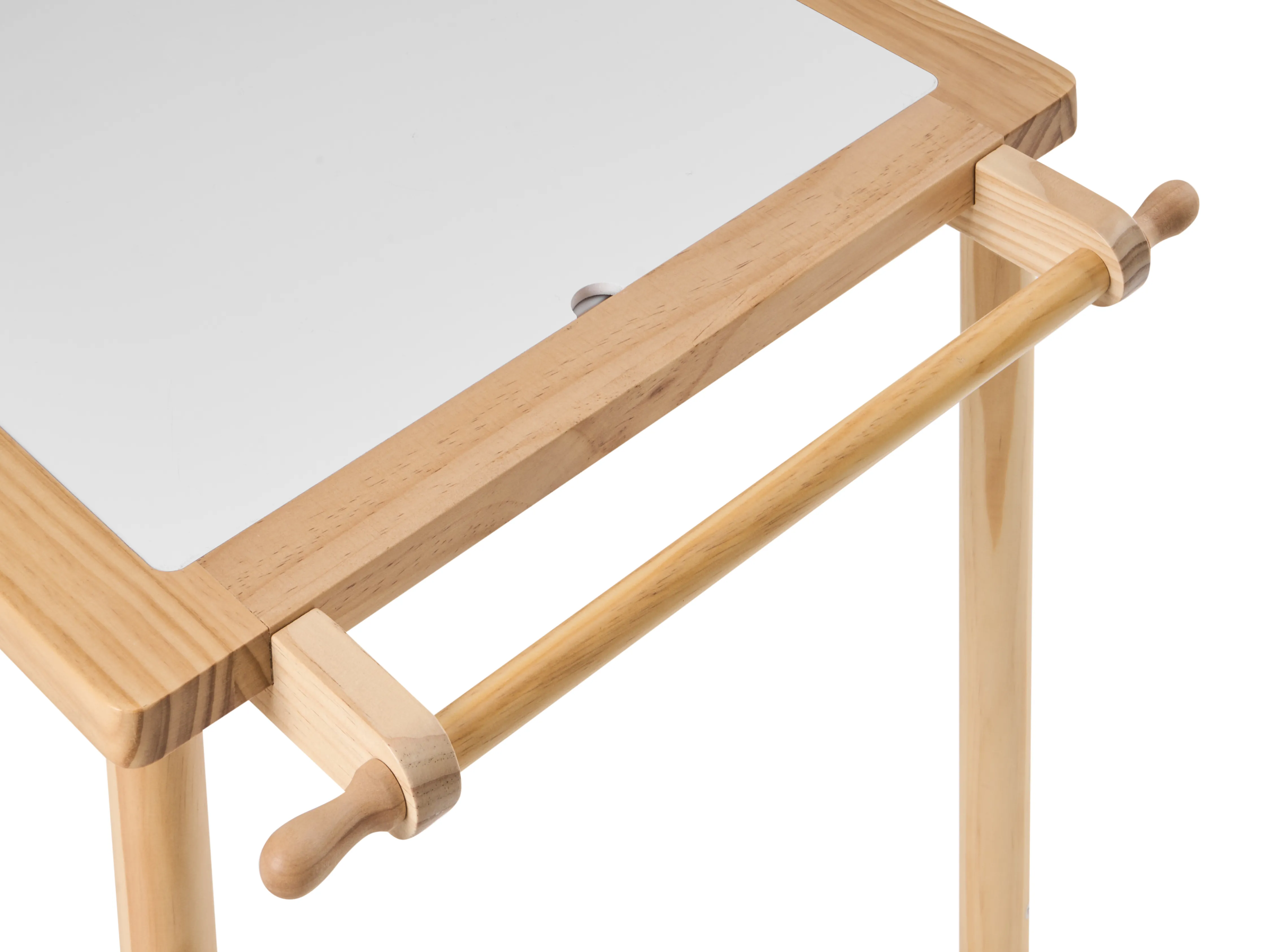 Kindertafel en stoel set KEMPSEY Lichtbruin met opbergruimte