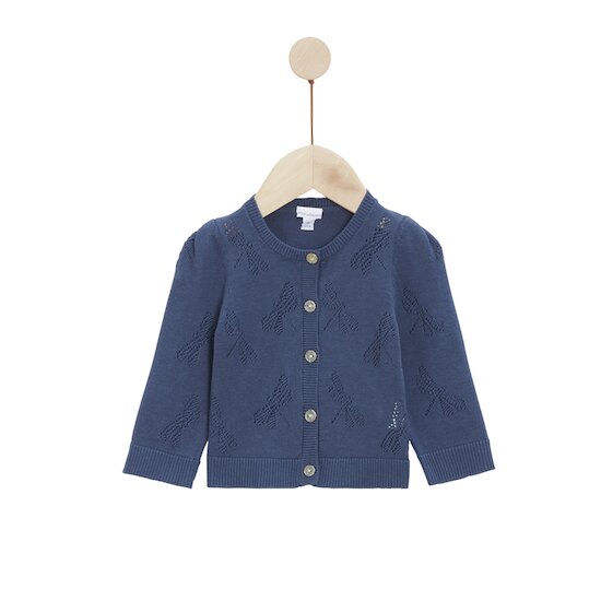 Mon Petit Nuage Cardigan   Bleu infinity        de               P'tit bisou