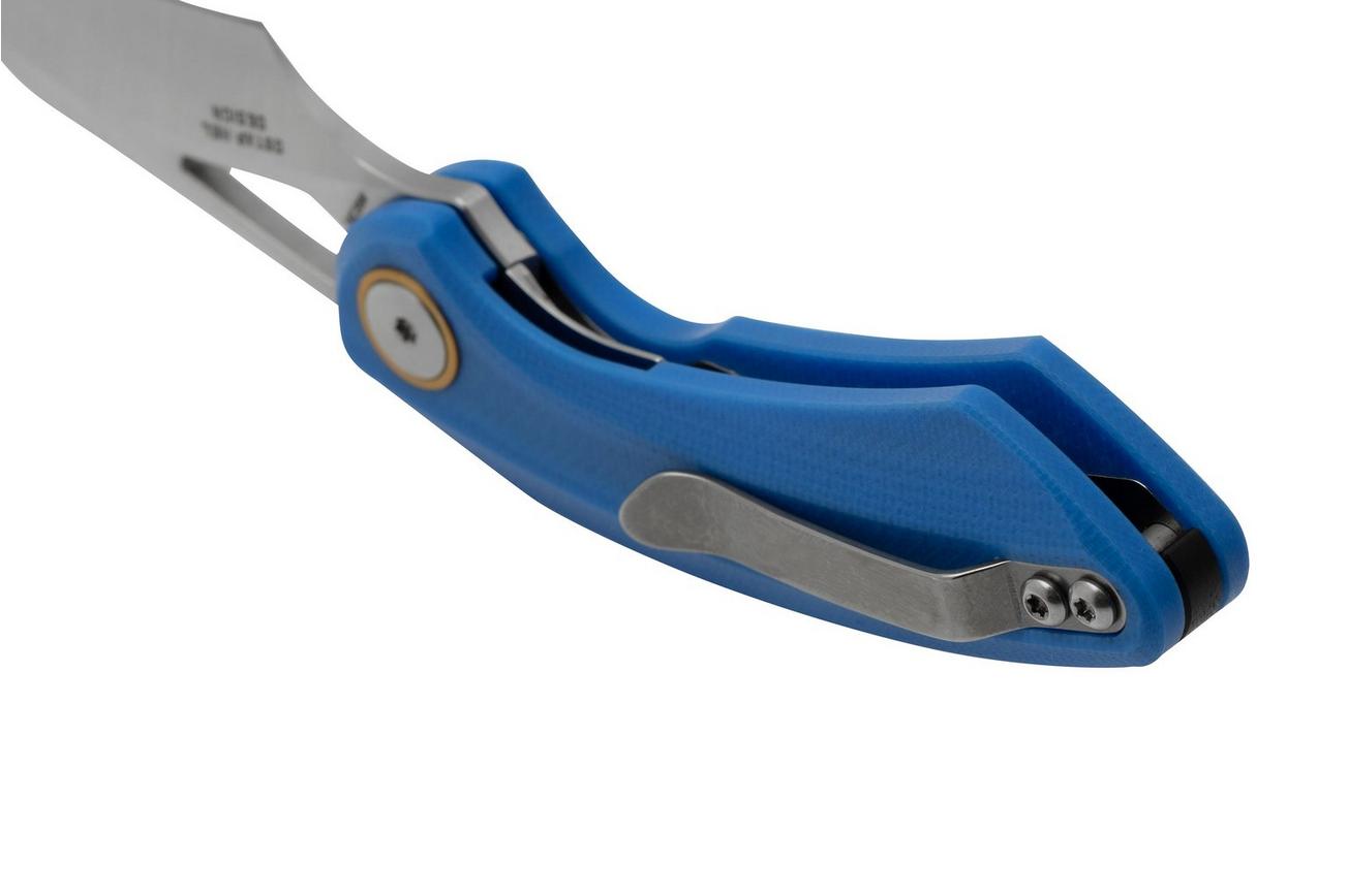Bestech Bihai Stonewashed Satin, Blue G10 BG53D-1 zakmes, Ostap Hel design
