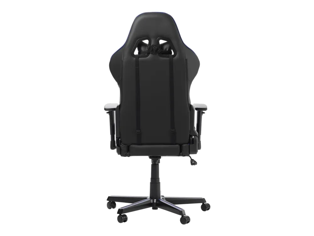 DXRacer Formula Series F08-NI - Stol - armstøtter - T-formet - vippe - drejeled - polyuretan-læder, højdensitets koldskum - indigo