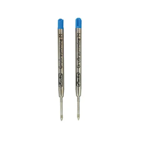 Herlitz Kugelschreiberminen Profisize, Strichfarbe blau, 2 Stück