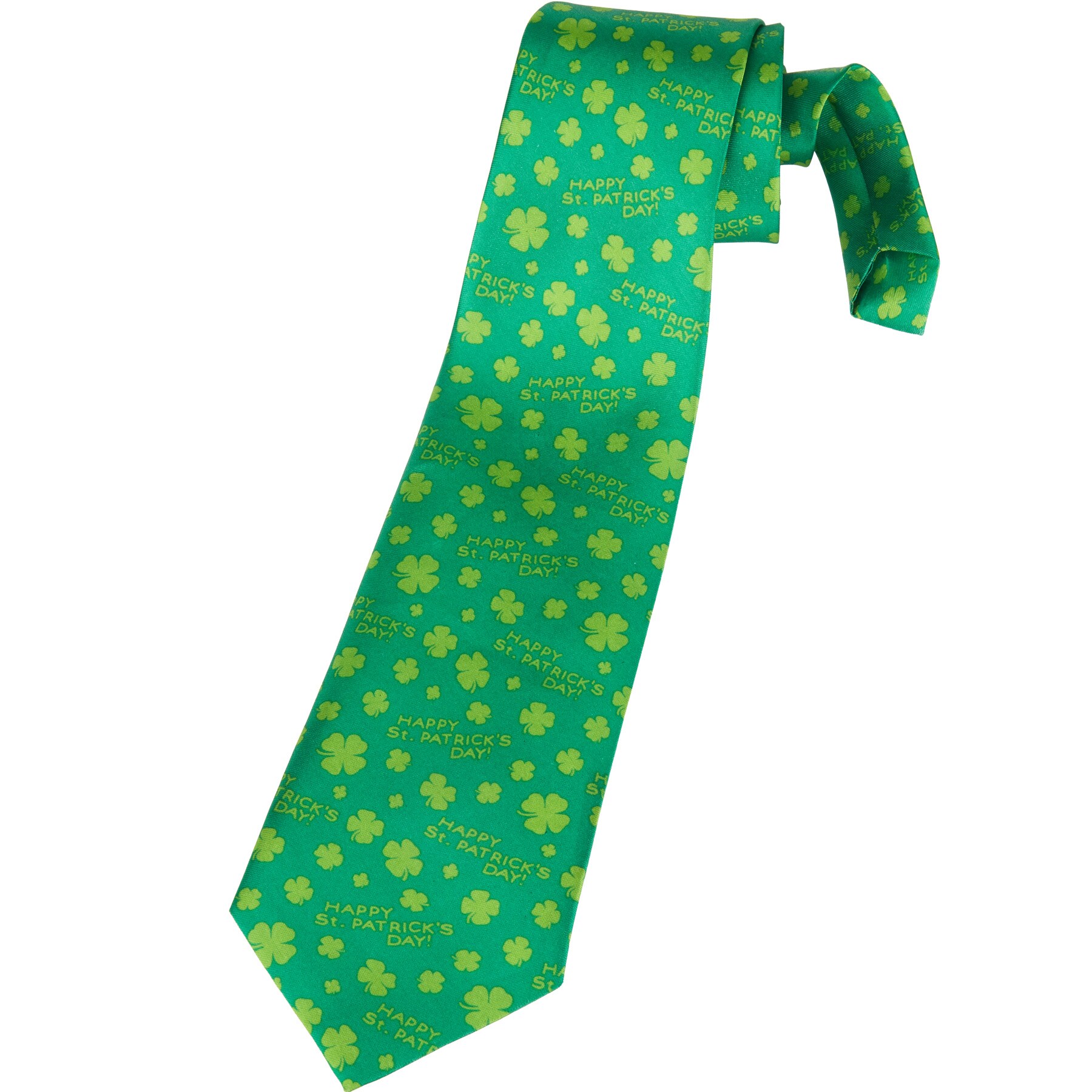 tectake® St. Patrick’s Day Krawatte mit Kleeblättern und Schriftzug