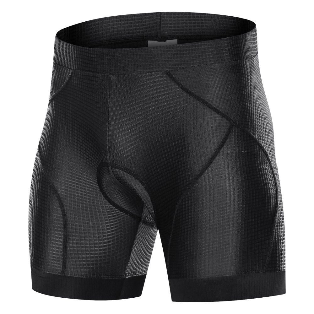 (Gr. XXL) Gepolsterte Herren Fahrrad Radhose Gel Polster (Taille 78cm) - Schwarz