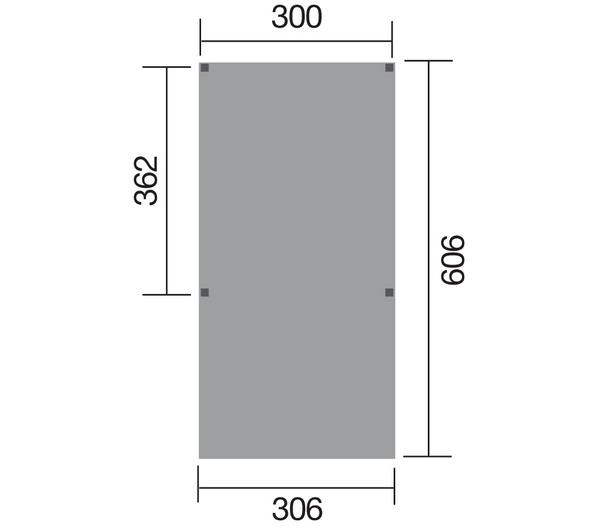 Weka Y-Carport, ca. B306/H250/T606 cm