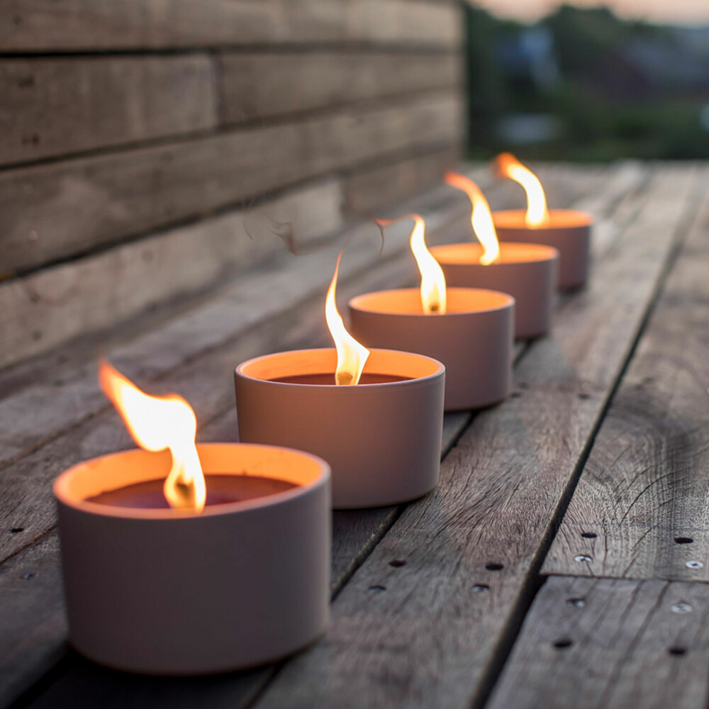 SPAAS Urban Flame Buitenkaars cementlook ± 15 branduren