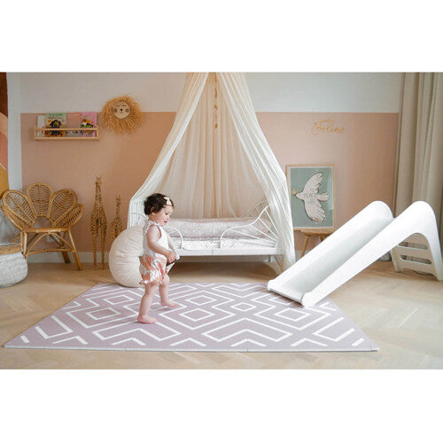 Eeveve foam speelmat 180x120 cm - modern blocks - oud roze
