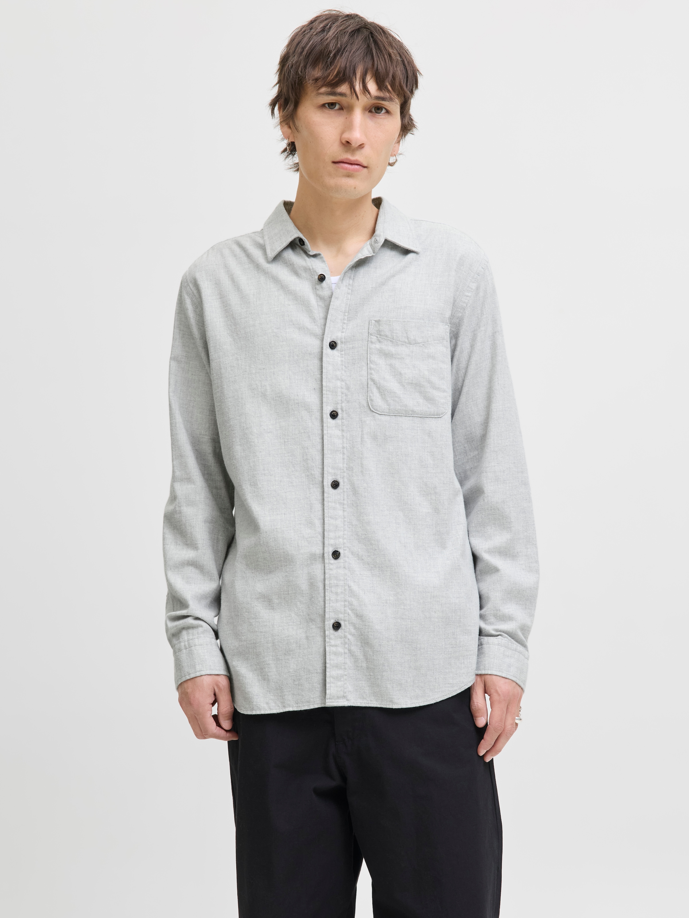 Jack & Jones Langarmhemd »JJECLASSIC MELANGE SHIRT L/S NOOS«