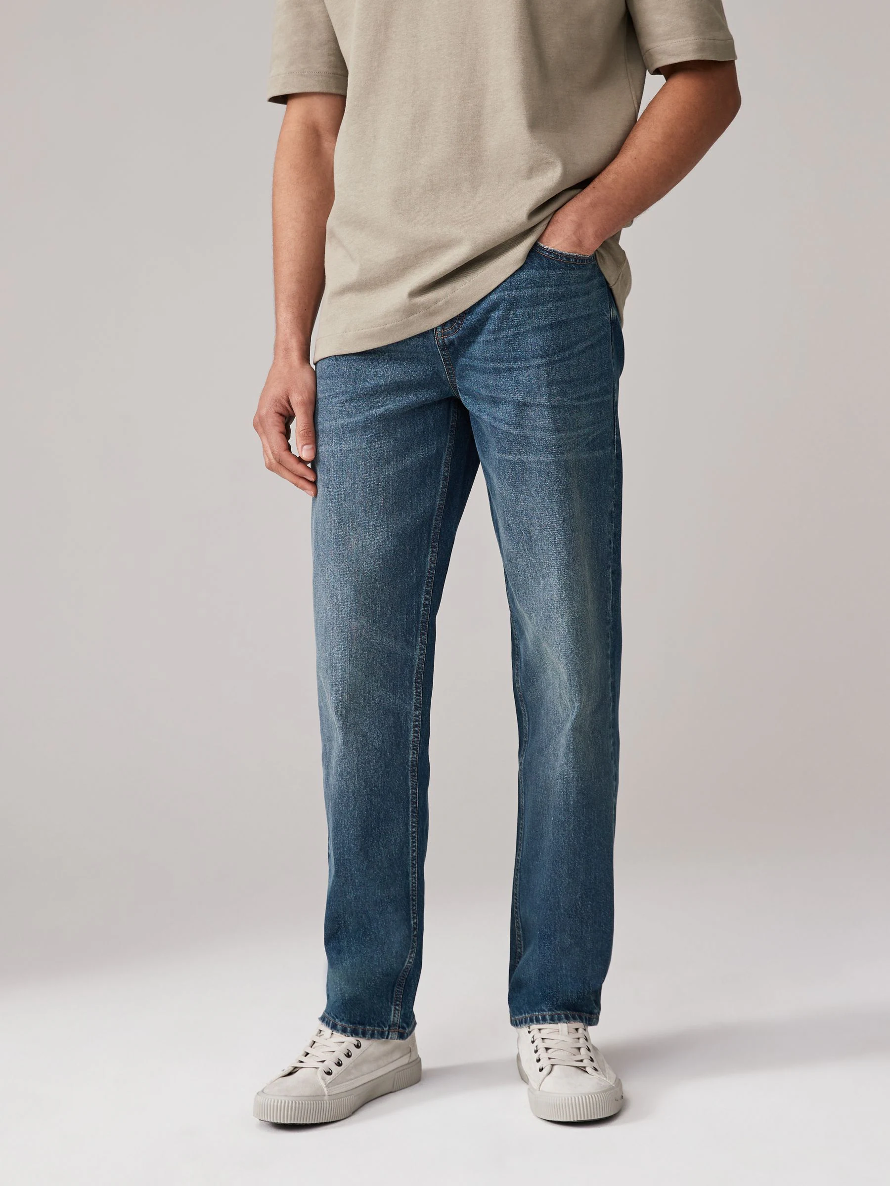 Vintage blauw - Relaxed fit - 100% katoenen authentic jeans