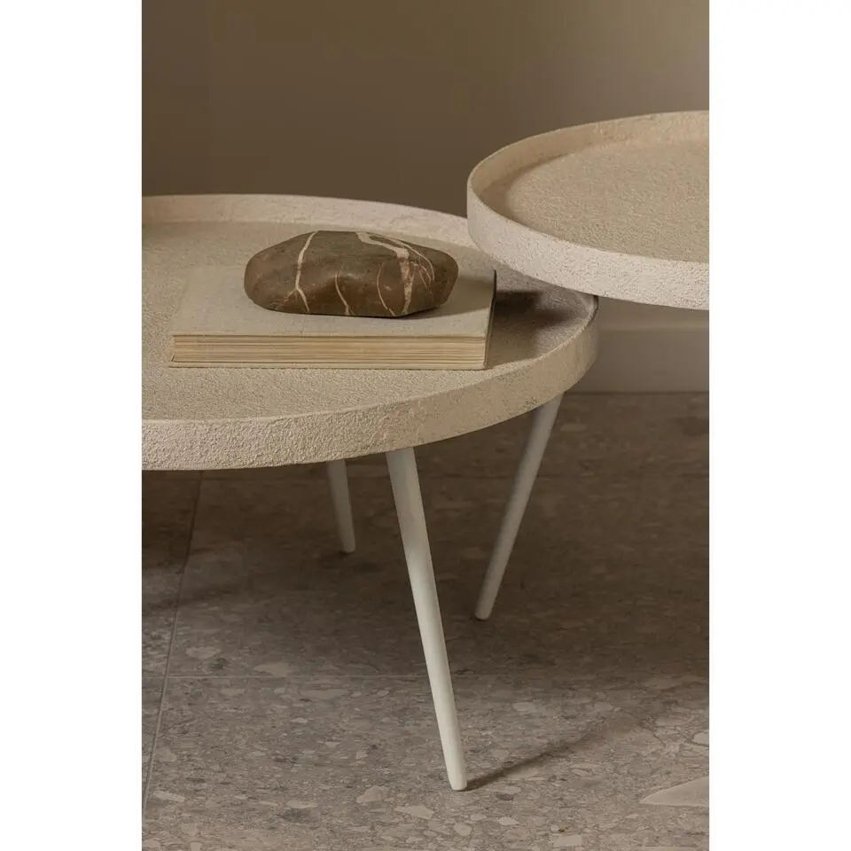 WOOOD Bounds Bijzettafel - Hout/Metaal - Naturel - 38x74x74