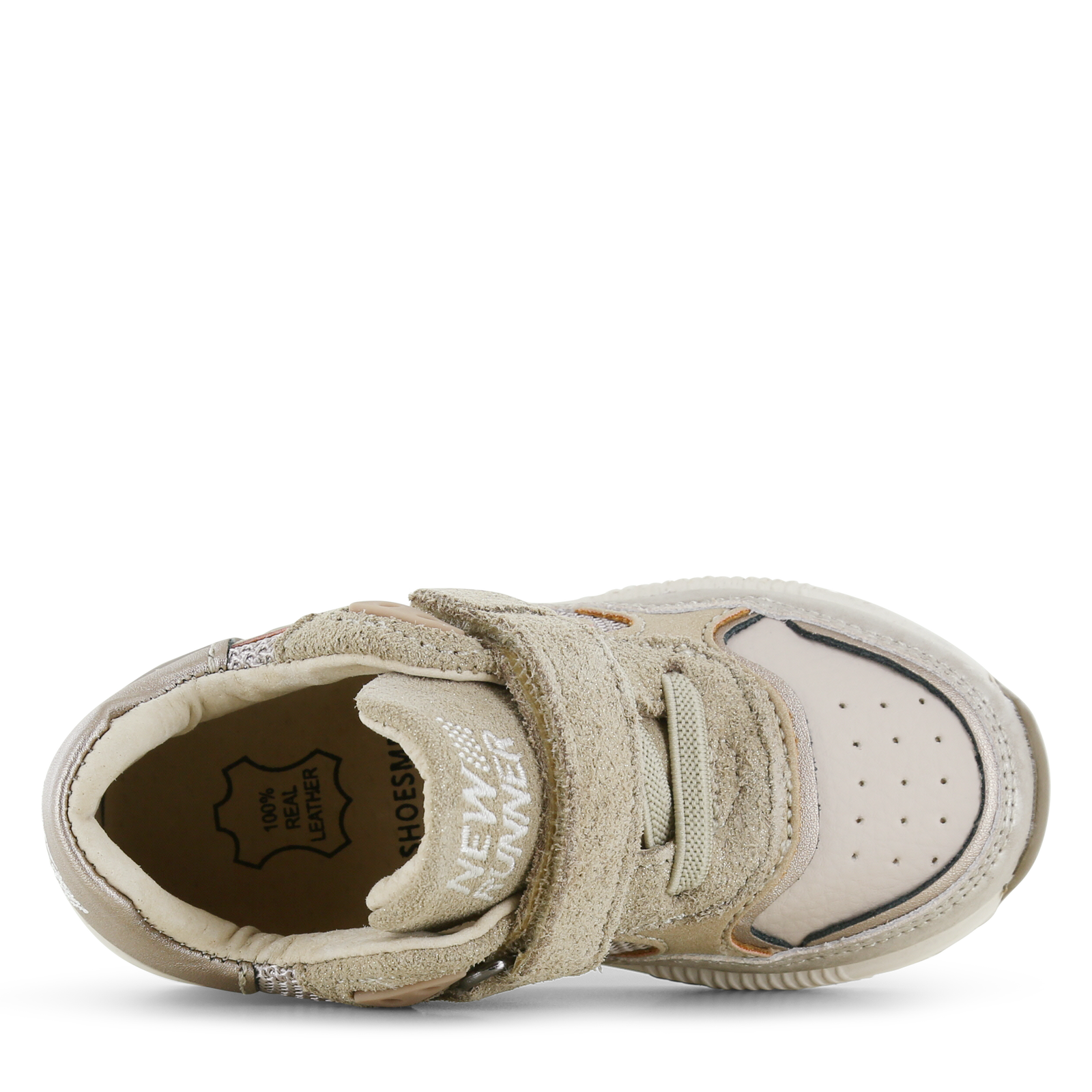 Shoesme champagne sneaker Mesh, Metallic, Microfiber leer, Suède | Sale
