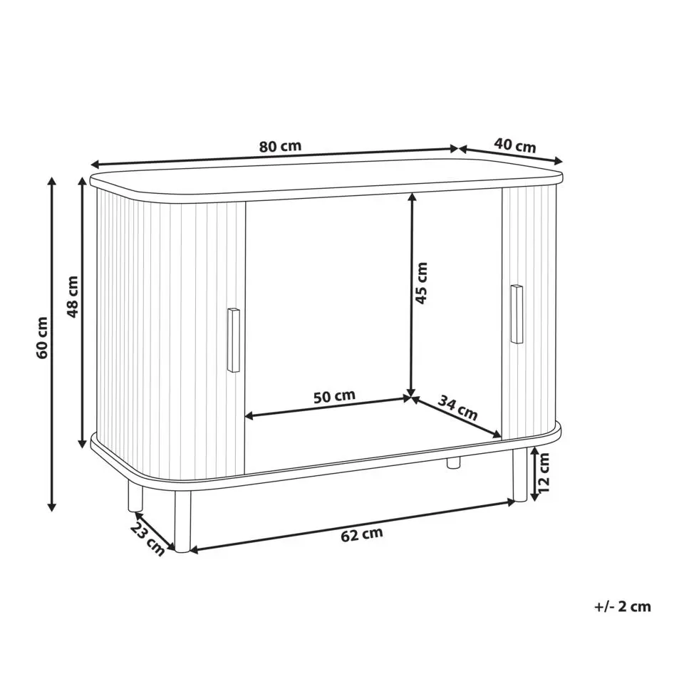BRADLEY - Commode - Lichthout/Zwart - MDF