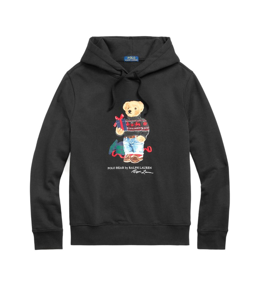 Moletom Ralph Lauren Polo Bear preto de lã