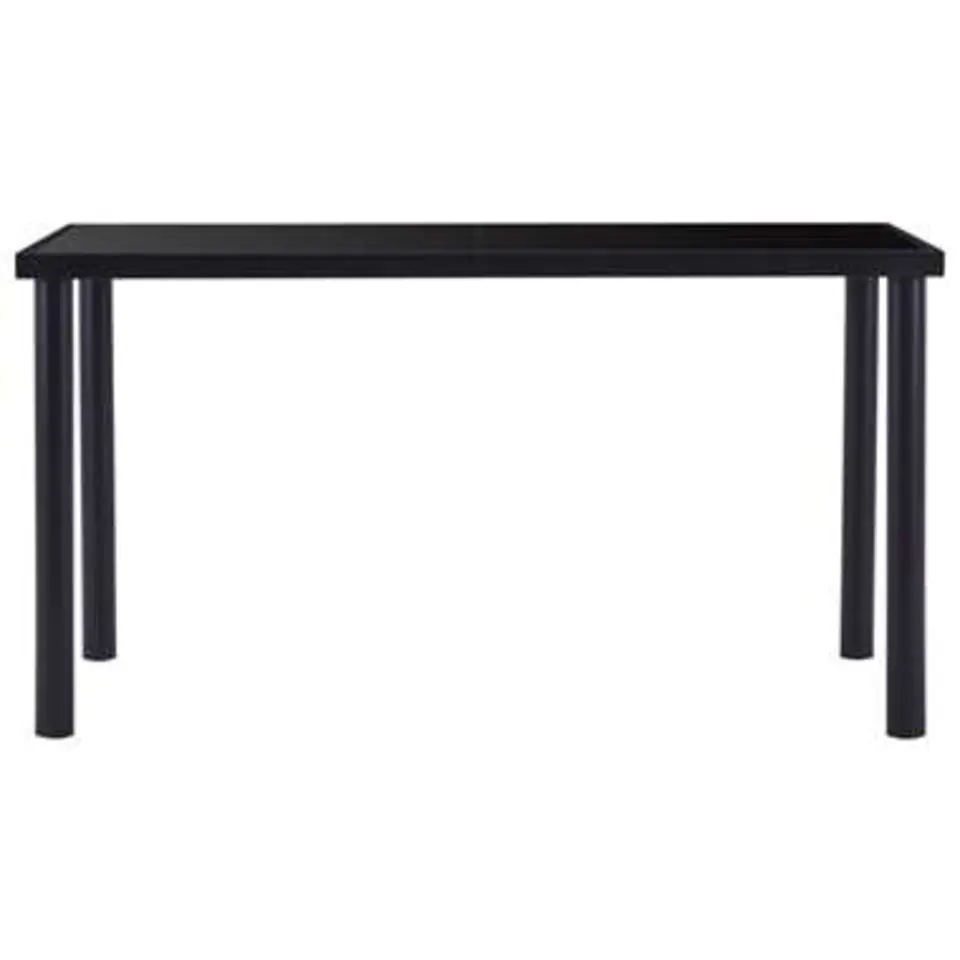 vidaXL - Eettafel - Zwart - Glas - 140 x 70 x 75 cm