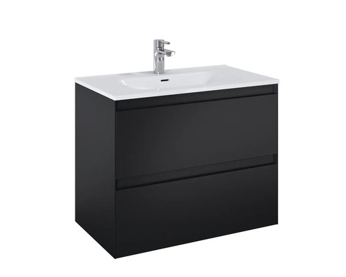 Jungborn wastafelmeubel DECEM BxHxD 800 x 635 x 458 mm Frontkleur zwart mat