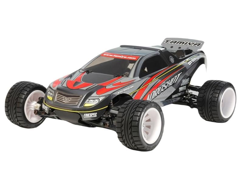 Tamiya Stadium Truck Aqroshot DT-03T, 2WD Bausatz mit ESC, RWD Stadium Truck auf DR-03T Chassis mit Strassenbereifung