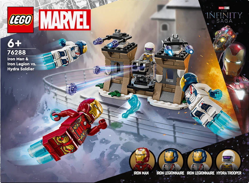 Marvel Iron Man & Iron Legion vs. Hydra soldaat Avengers Set voor Jonge Superhelden 76288 Super Heroes Marvel