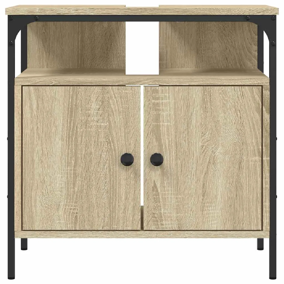 vidaXL Armoire lavabo - Chêne sonoma