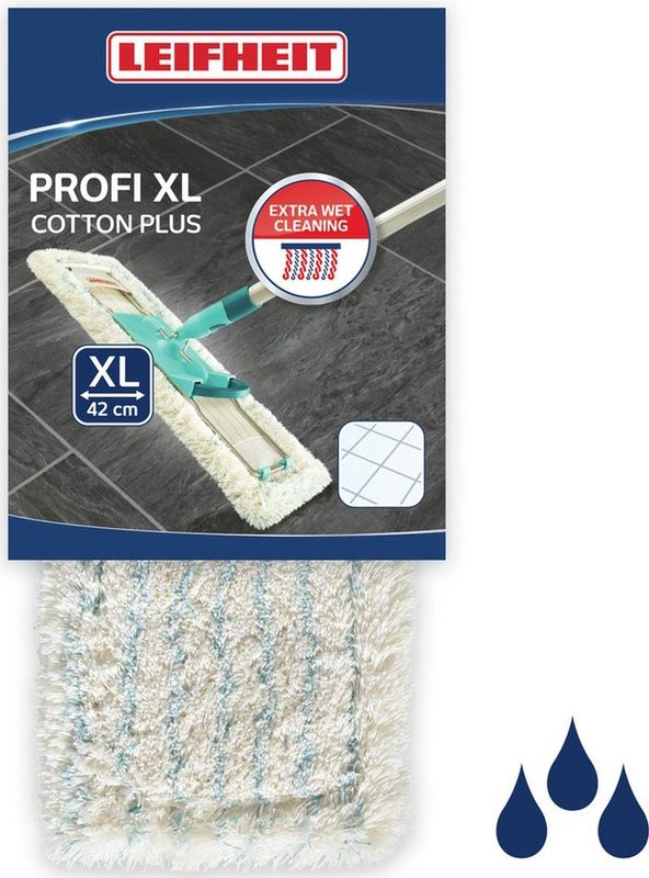 Leifheit - Profi Cotton Plus - Vloerdoek - 42 cm Wisbreedte - Wasbaar op 60°C