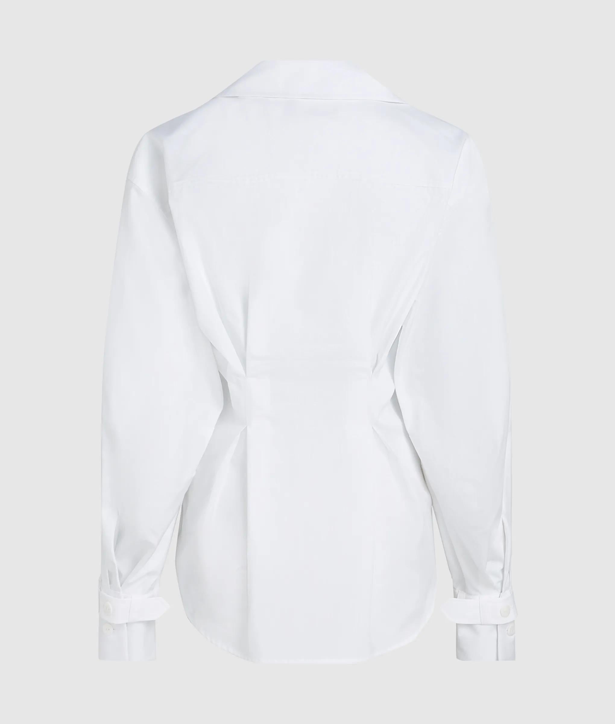 Dubbelknoops poplin shirt