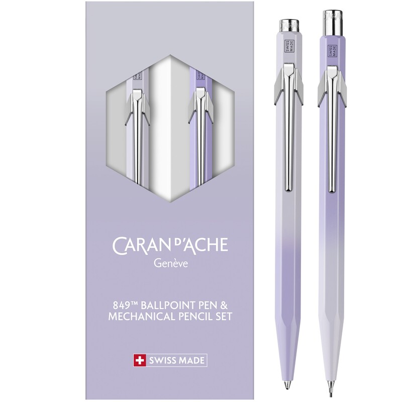 Caran d'Ache Kugelschreiber-/Druckbleistift-Set 849 Blooming Lavender, Special Edition