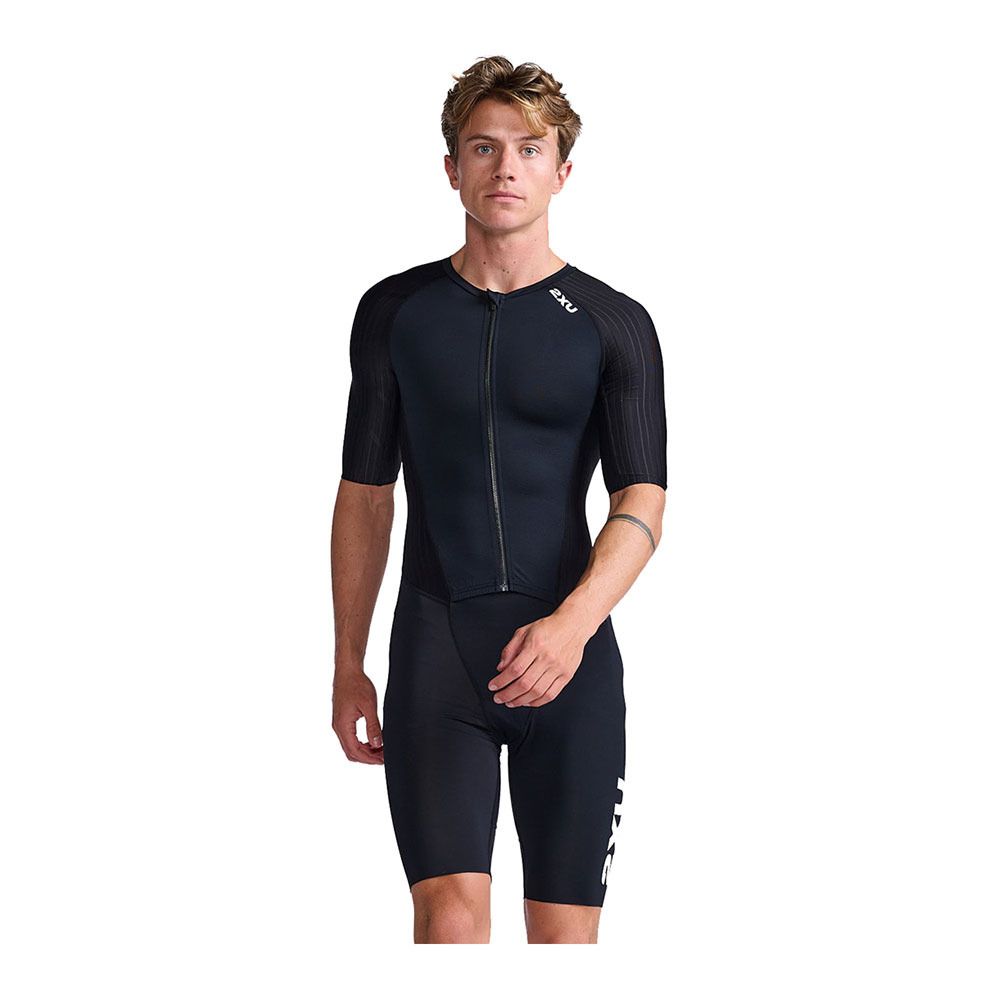 2xu AERO FZ - Combinaison trifonction shorty 6mm Homme black/white
