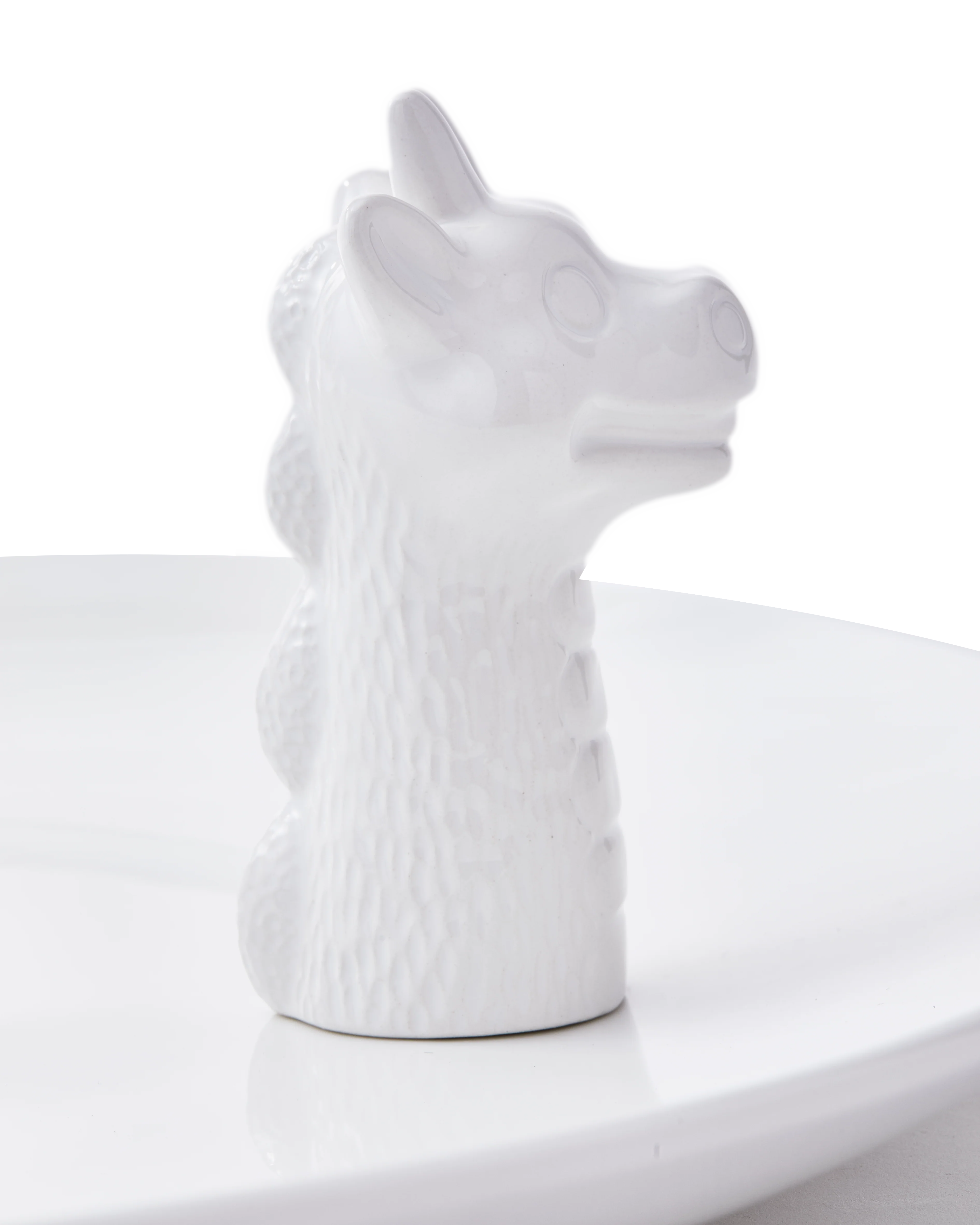 POLSPOTTEN  Dragon dekorationsfad, hvid - Ø40 cm.