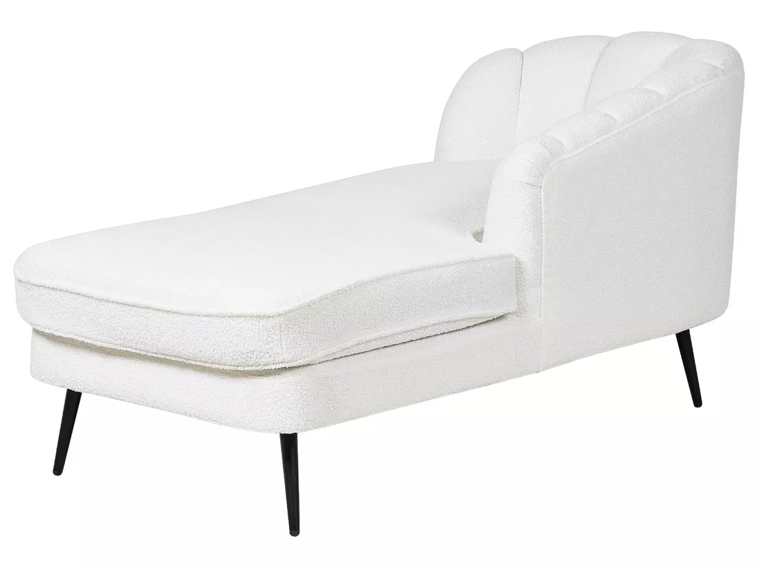 Divan côté droite en bouclé blanc cassé ALLIER