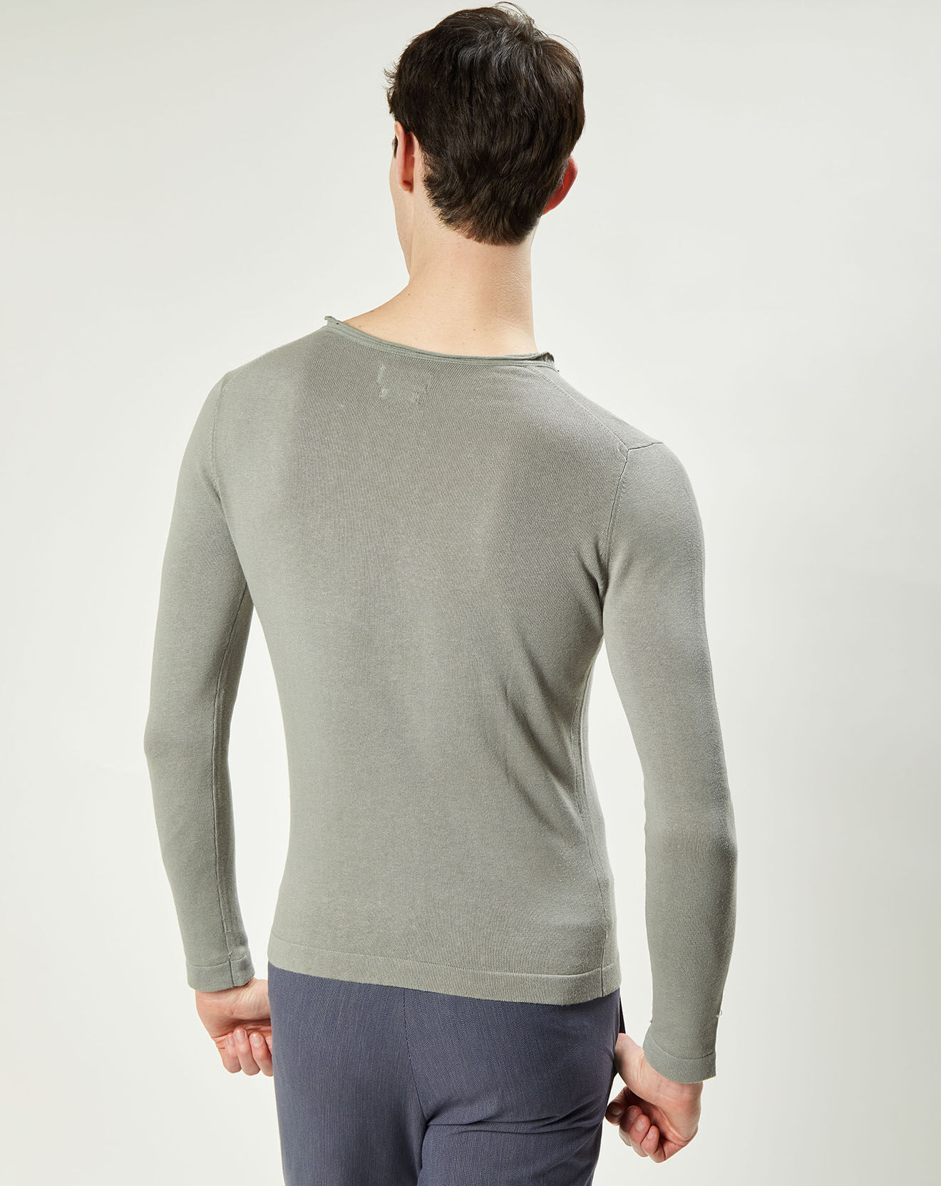 Harris Wilson Pull en Lin & Coton Mikael gris