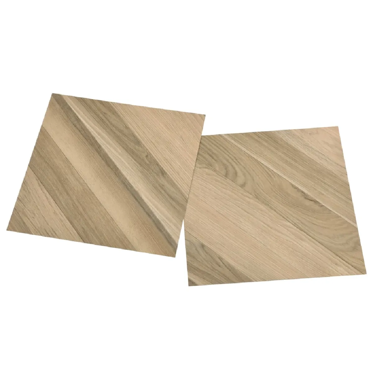 vidaXL Dalles de plancher autoadhésives marron rayé