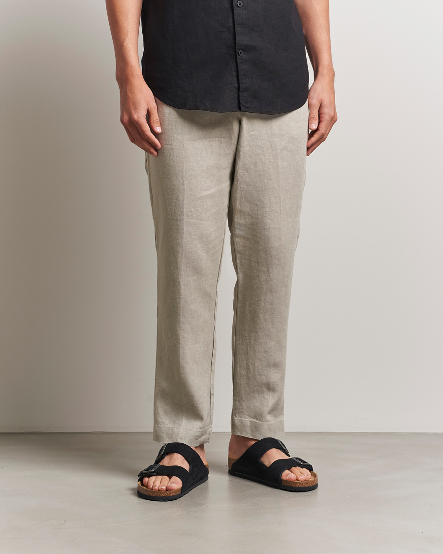 NN07 Billie Linen Drawstring Trousers Fog