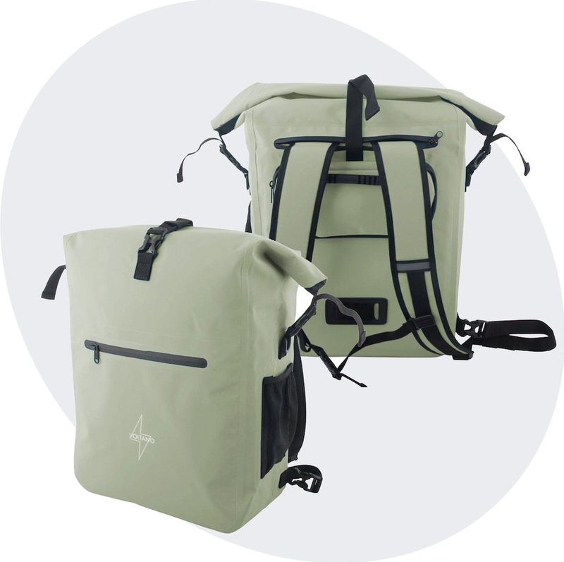Voltano - Luxe Fietstas / Rugtas - Mint Groen - 28L - 100% Waterdicht