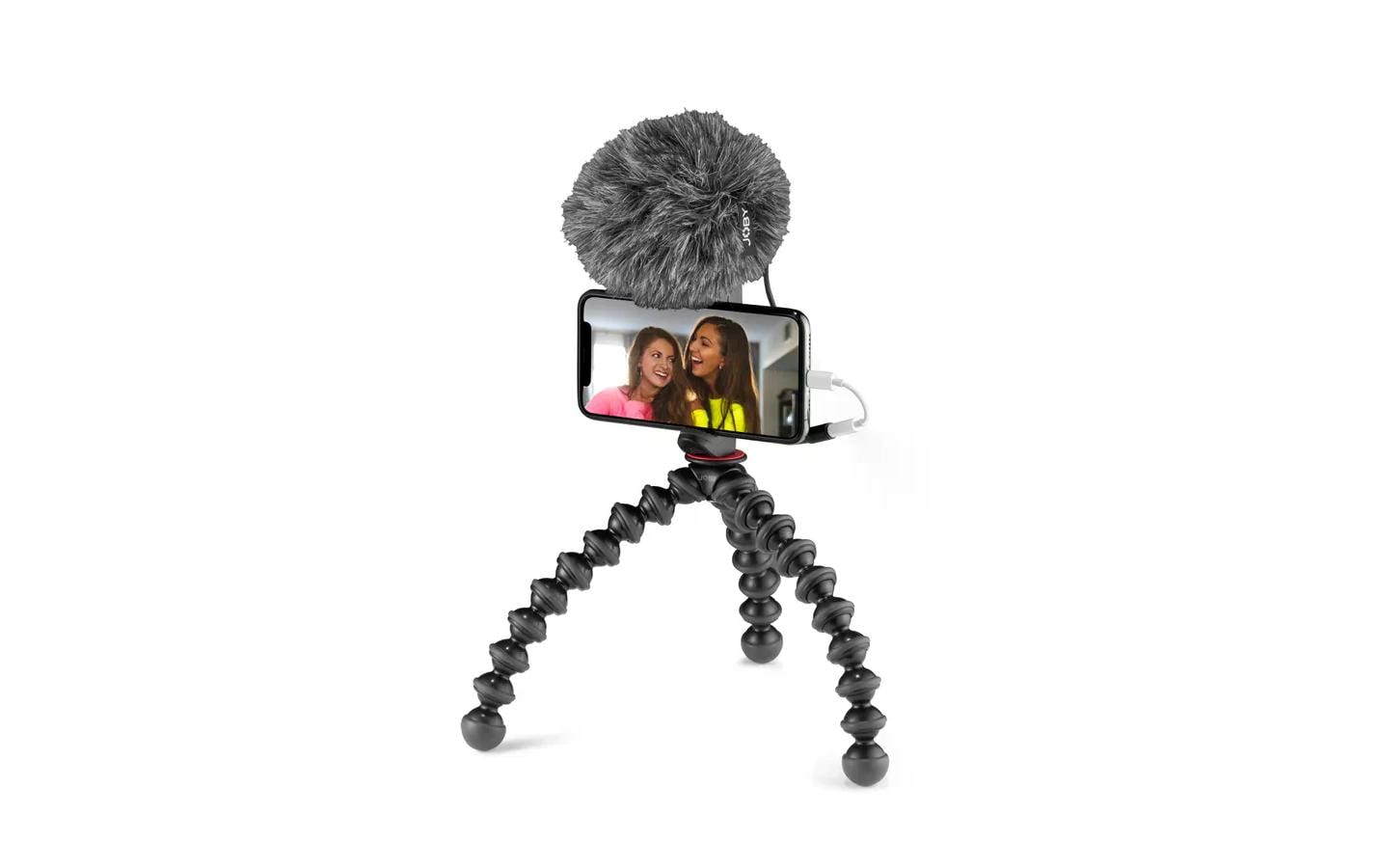 Smartphone-Stativ GorillaPod Creator KitKameraplattform für Smartphones inkl. Mikro und Beleuchtung, um Beiträge mit dem Smartphone aufzunehmen
