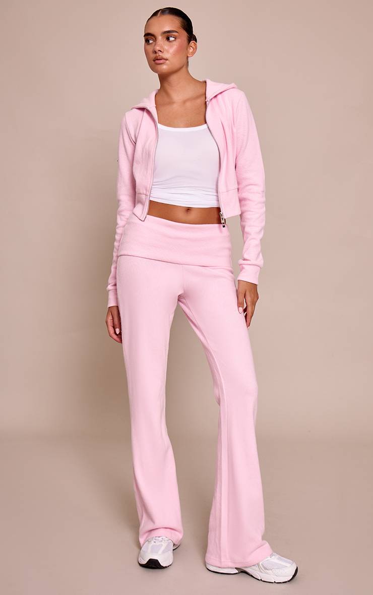 Rose Sweat À Casynthétiqueche Court Zippé Toucher Doux