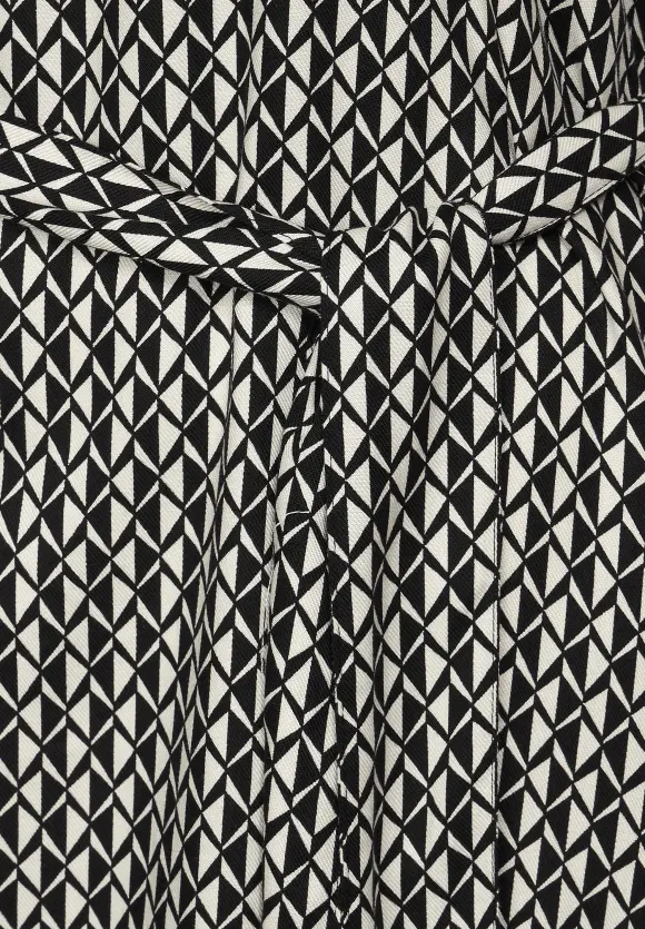 Print Viskose Kleid - Black