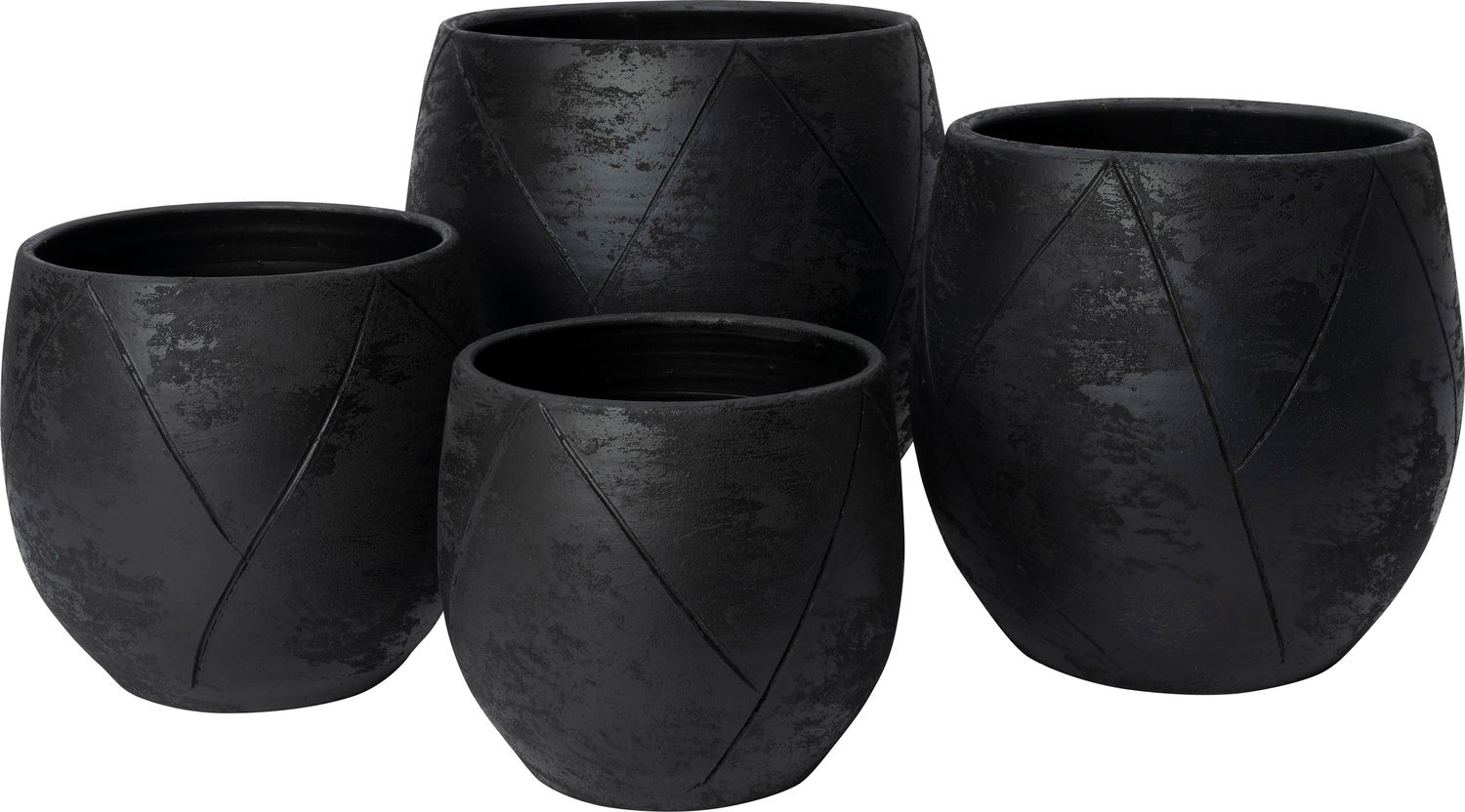 Intratuin bloempot Nio zwart D 24 H 22 cm