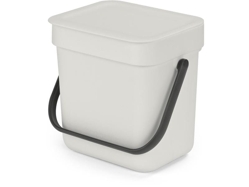 Brabantia Komposteimer Sort & Go 3 l, Hellgrau Abfallbehälter