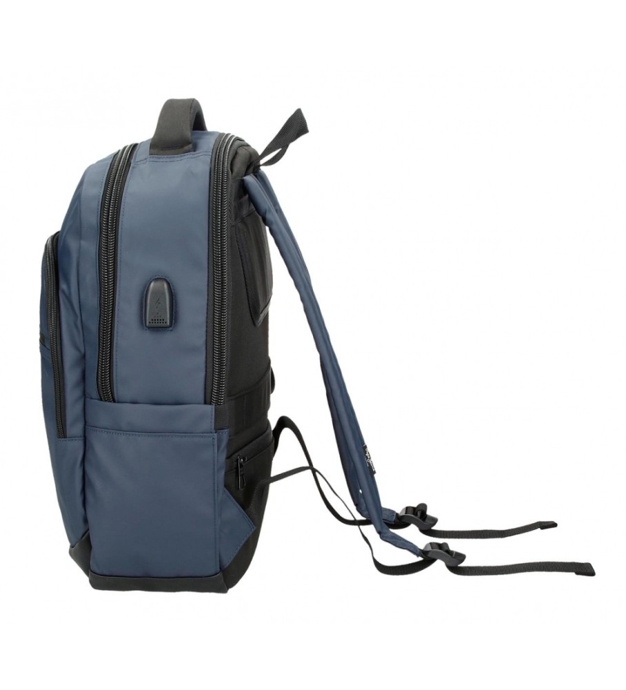 Pepe Jeans Mochila porta ordenador Hoxton dos compartimentos marino
