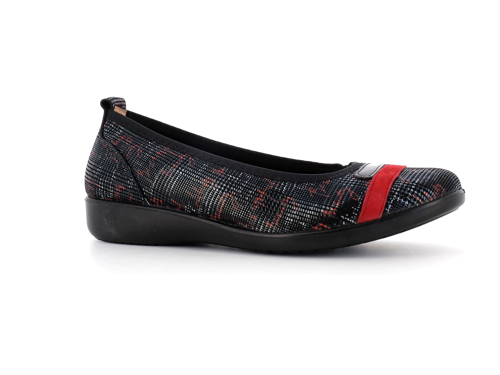 Inea-POTIOK Cuir Noir Rouge