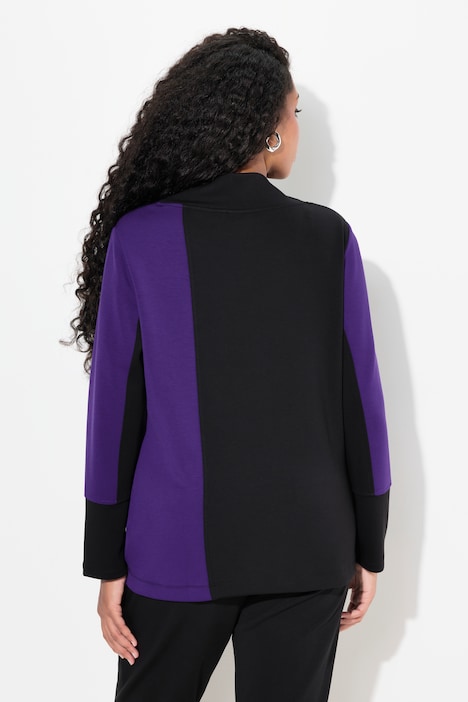 Sweatshirt, Zierstein-Schriftzug, Stehkragen, Langarm