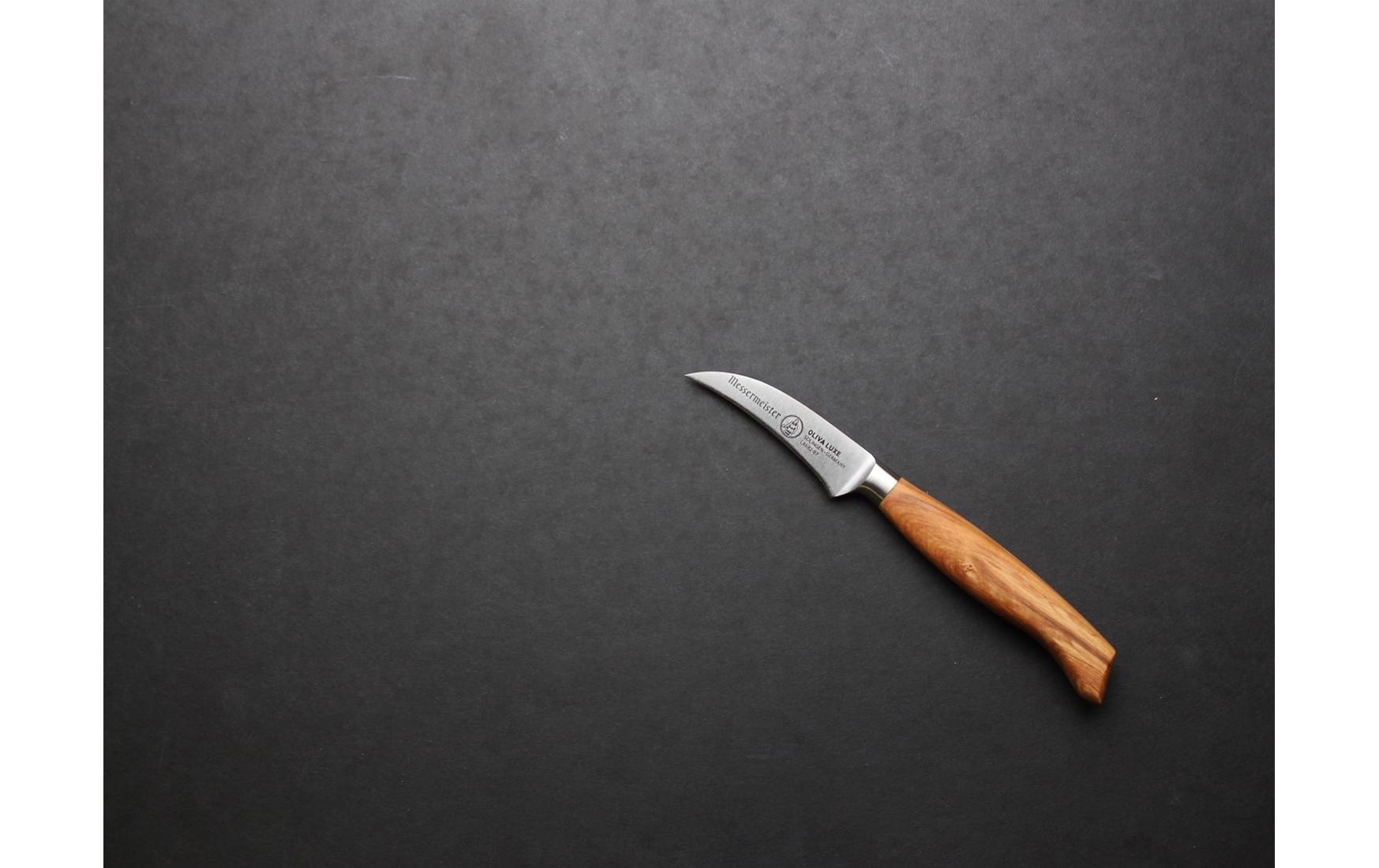 Schälmesser Oliva Luxe 9 cm, Nature/SilberGarniermesser