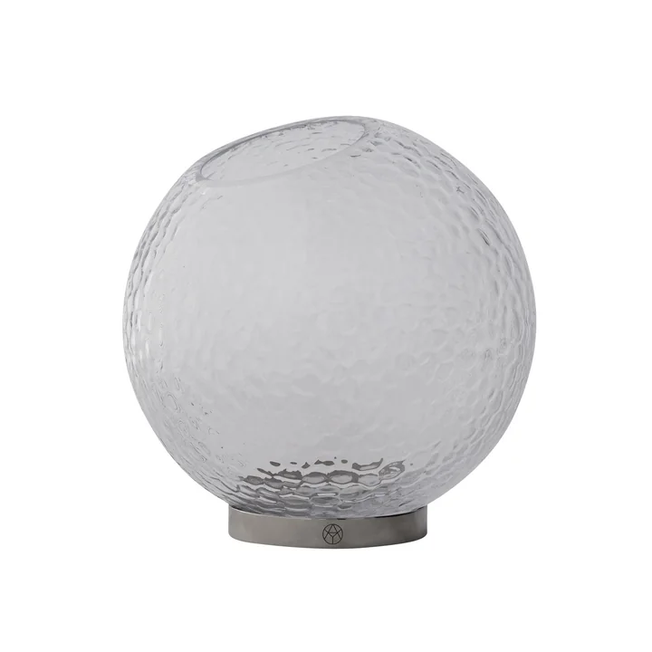 AYTM - Globe Bubbles Vase Ø 21 cm, klar / silber