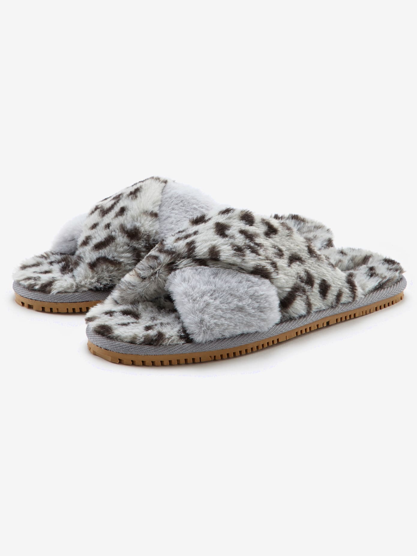 Mules imprimé léopard tendance et bande croisée confortable
