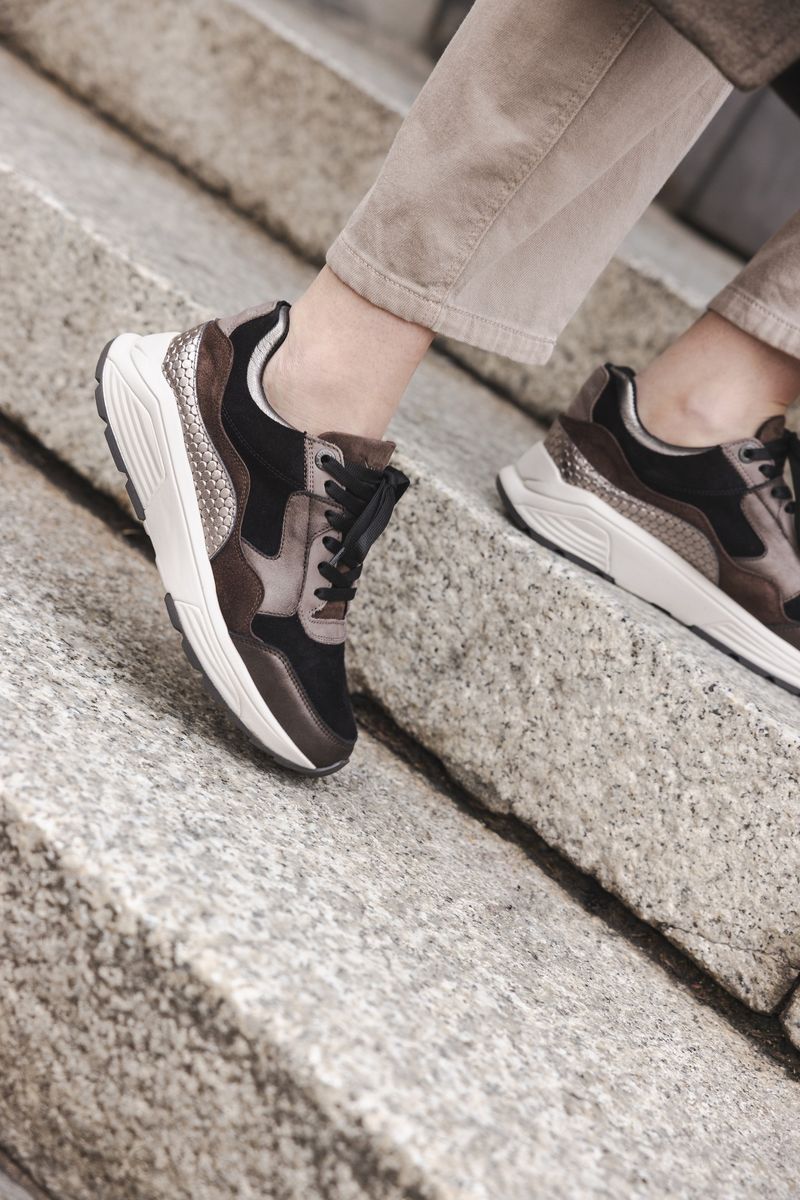 Xsensible Golden Gate Stretchwalker GX Sneakers Bruin Dames