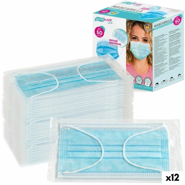 Box of hygienic masks SensiKare 50 Deler (12 enheter)