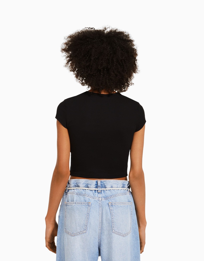 Camiseta de manga curta com estampa