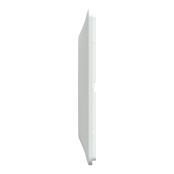 Plaque de finition double Schneider Electric Ovalis blanc bague argent chromé - pose horizontale