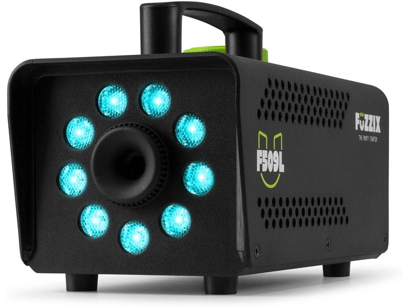 Fuzzix Nebelmaschine F509L Party-Nebelmaschine mit 9x RGB-LEDs