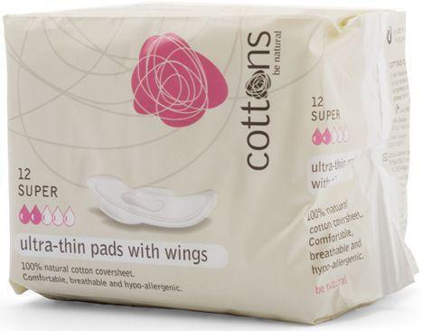 Cottons Maandverband Ultradun Super 12st
